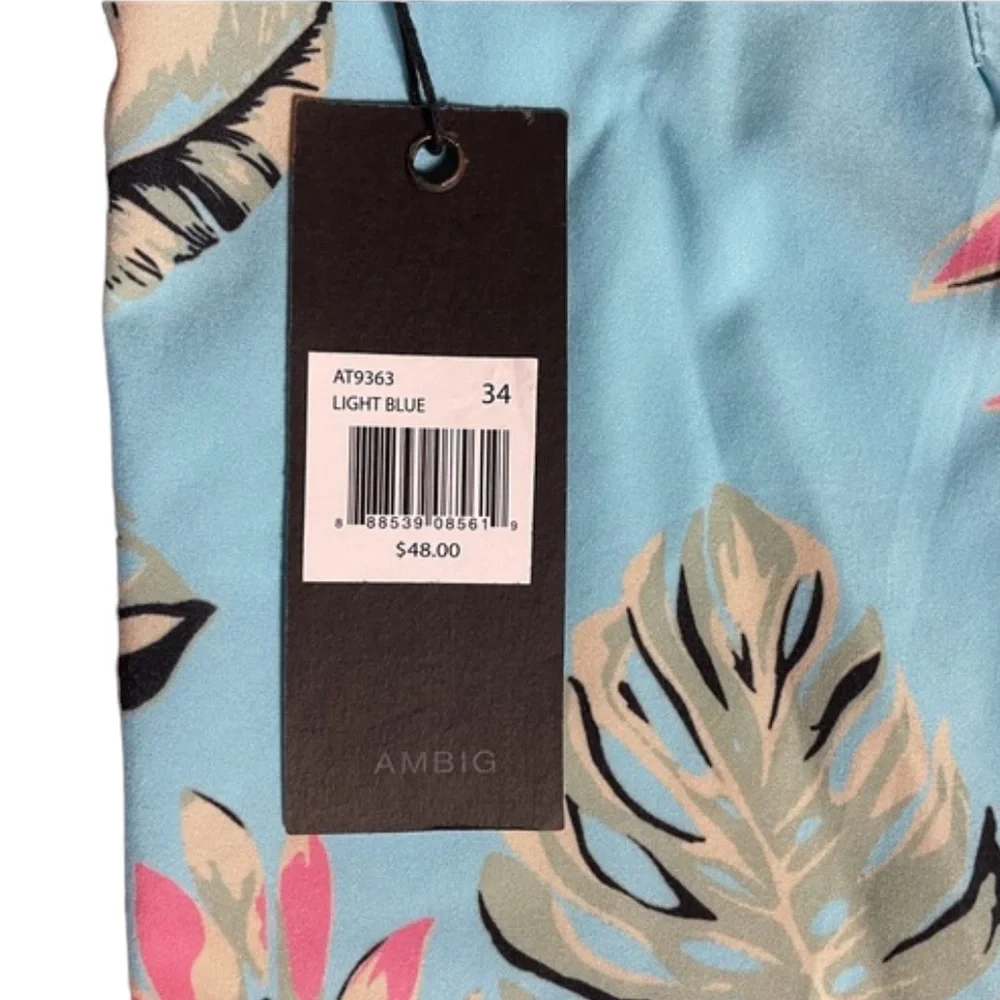 Ambig Tropical Print Board Shorts NWT